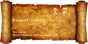 Koppel Petra névjegykártya